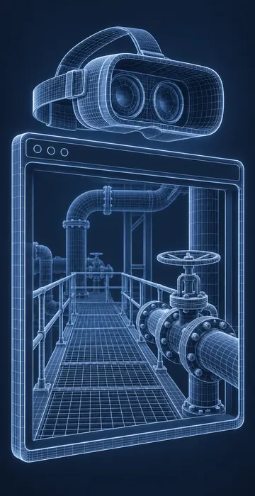 Can VR Training Run in a Web Browser? – WebXR Explained - 3D Wireframe Animation