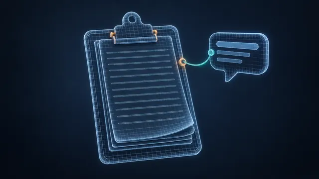 AI Feedback on Learner Answers – Faster, More Specific Coaching - 3D Wireframe Animation