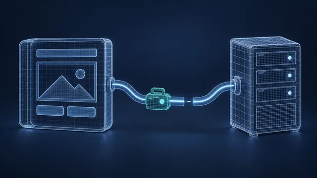 How AI Helps Debug SCORM and xAPI Problems Faster - 3D Wireframe Animation