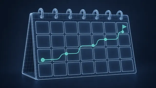 How to Run Your First AI eLearning Pilot – A 30-Day Plan - 3D Wireframe Animation
