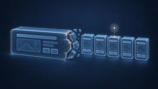 Is Microlearning Effective? – When Short Lessons Work Best - 3D Wireframe Animation