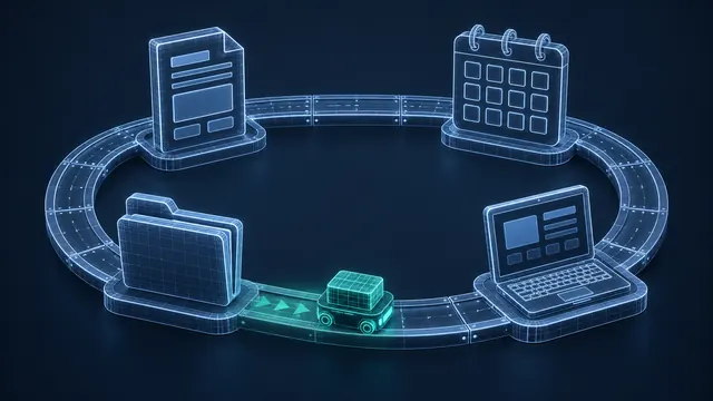 What Are AI Agents and How Can They Help Training Teams? - 3D Wireframe Animation