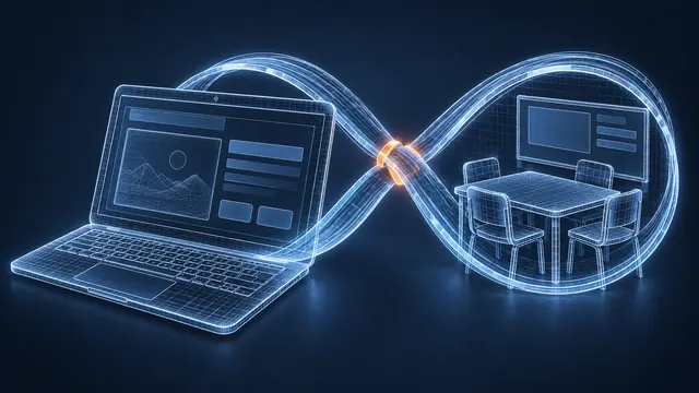 What Is Blended Learning? – Mixing Online and Classroom Training - 3D Wireframe Animation