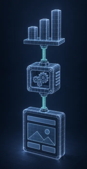 How AI Helps Measure Training Impact - 3D Wireframe Animation