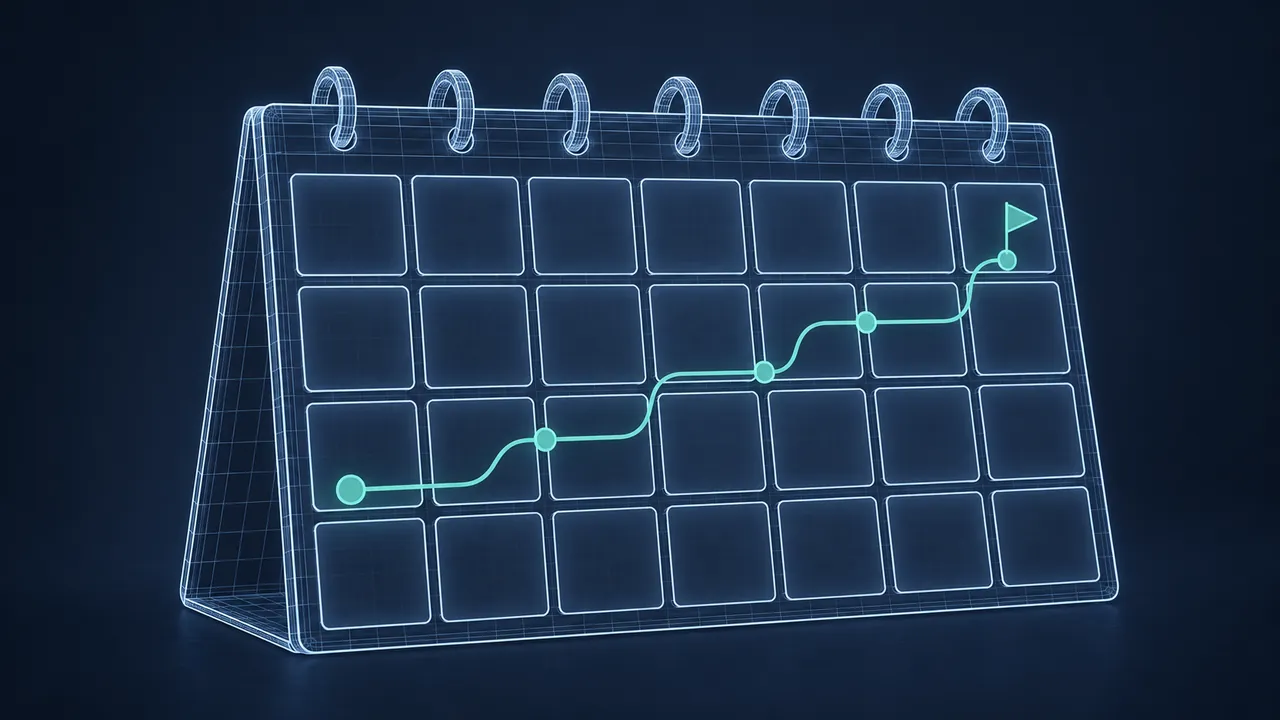 How to Run Your First AI eLearning Pilot – A 30-Day Plan - 3D Wireframe Animation