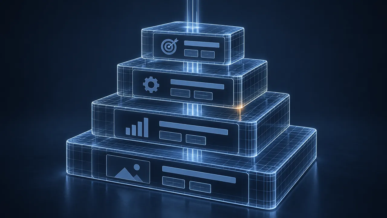 What Is the Kirkpatrick Model? – The Four Levels Explained - 3D Wireframe Animation